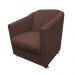 Poltrona Decorativa para Sala Tilla Suede Marrom Rocha Móveis