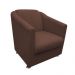 Poltrona Decorativa para Sala Tilla Suede Marrom Rocha Móveis