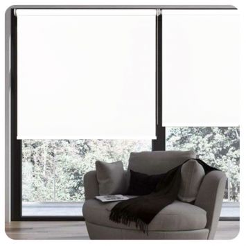 Cortina Persiana Rolô Blackout Branca 1,45 larg x 2,70 alt - Rollflex - Poliéster e PVC - Cortina Blackout Branco