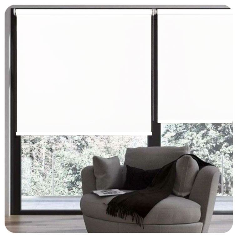 Cortina Persiana Rolô Blackout Branca 2,50 larg x 1,80 alt - Rollflex - Poliéster e PVC - Cortina Blackout Branco