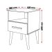 Mesa De Cabeceira Preta Retrô Com Gaveta Pés Palito Suporte Para Cama com Nicho Guarda Objetos Luxo Luxo Pl