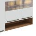 Armário Aéreo Napoli Prime 3 Portas Castanho e Branco