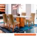 [OUTLET] Conjunto de Mesa de Jantar Berlim I com Tampo de Vidro Off White e 4 Cadeiras Grécia Linho Turim