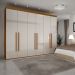 [OUTLET] Guarda-Roupa Casal Maceio 6 PT Imbuia e Off White