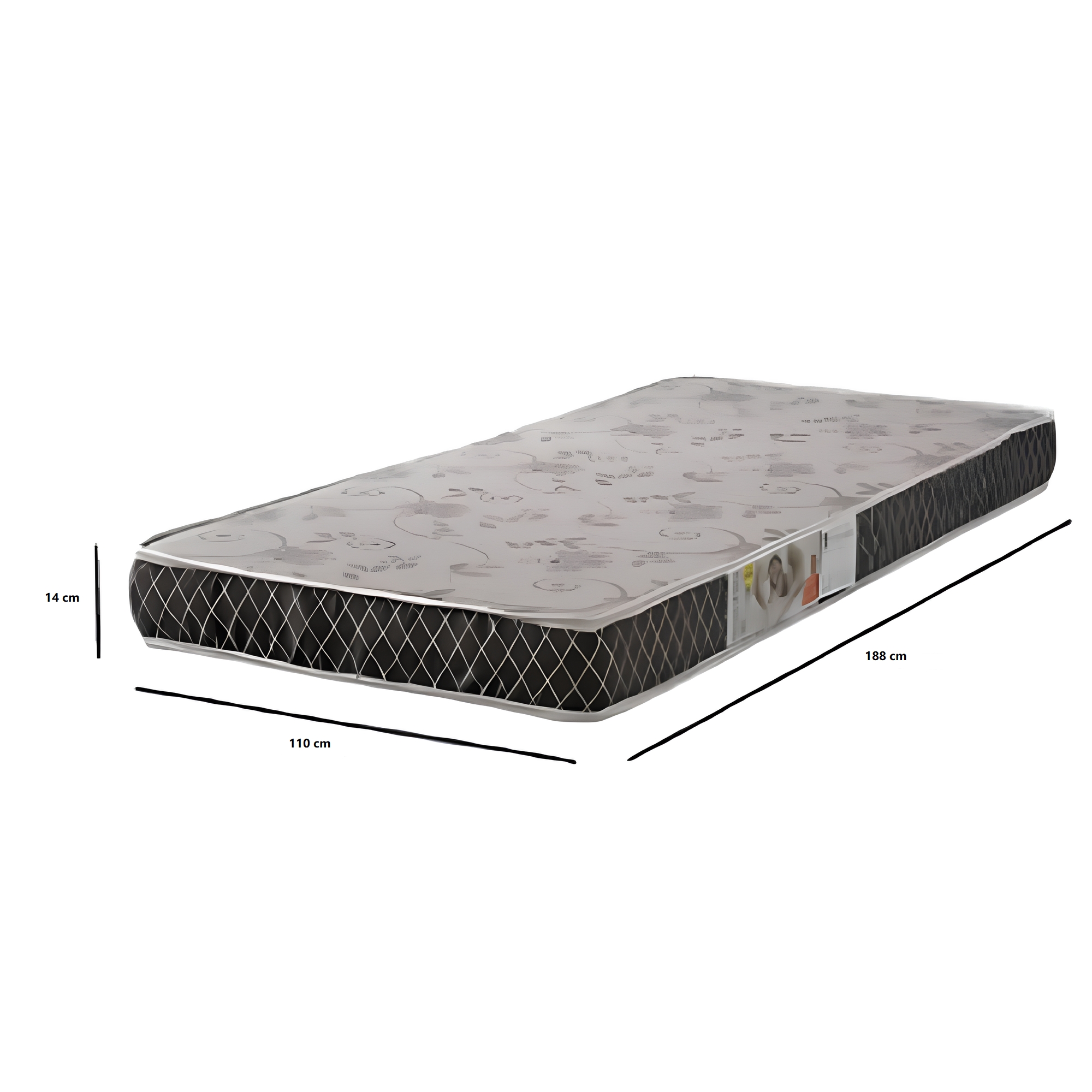 Colchão Viúva D20 Inteiro Espuma Selo Inmetro 110x188 Hw