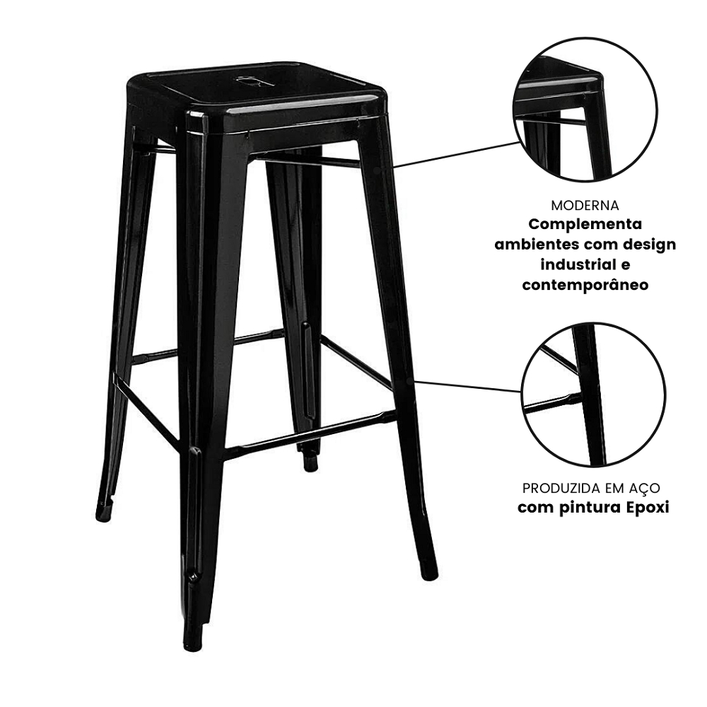 Banqueta Alta Iron Tolix Alta