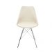Cadeira Leda Estofada Design Eames Nude Tower Cromado