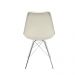 Cadeira Leda Estofada Design Eames Nude Tower Cromado