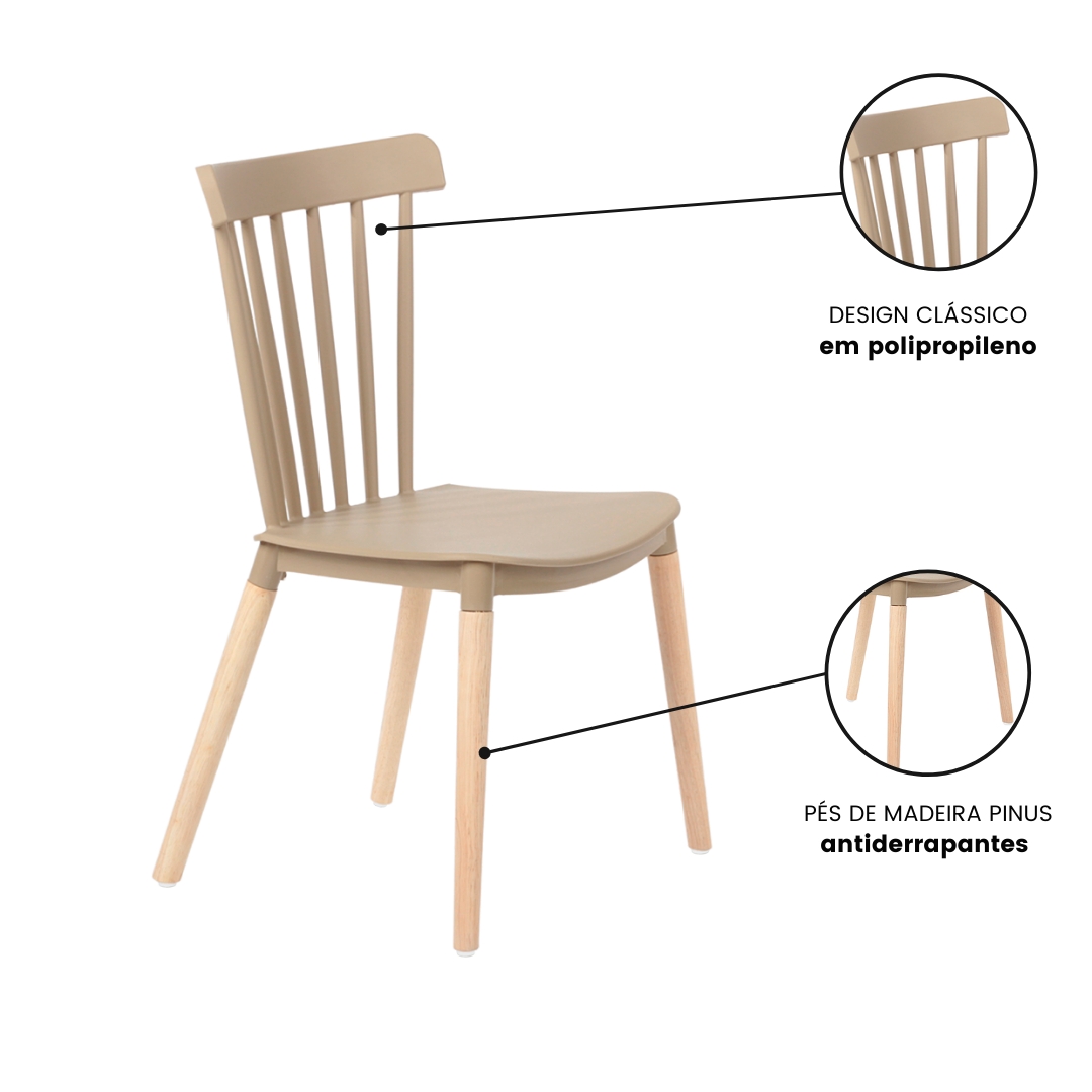 Cadeira Windsor de Jantar Eames Fendi