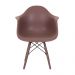Cadeira de Jantar Color com Braço Eiffel Eames Marrom