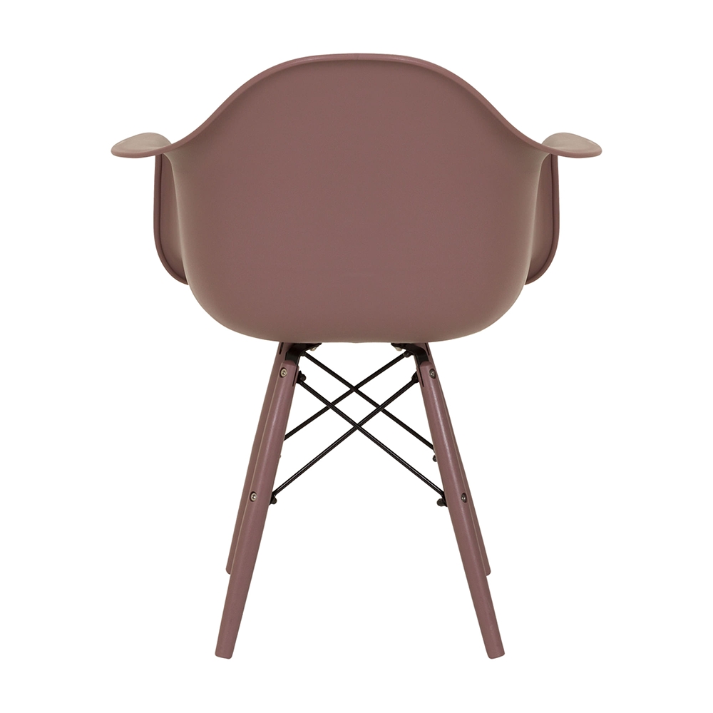 Cadeira de Jantar Color com Braço Eiffel Eames Marrom