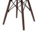 Cadeira de Jantar Color com Braço Eiffel Eames Marrom