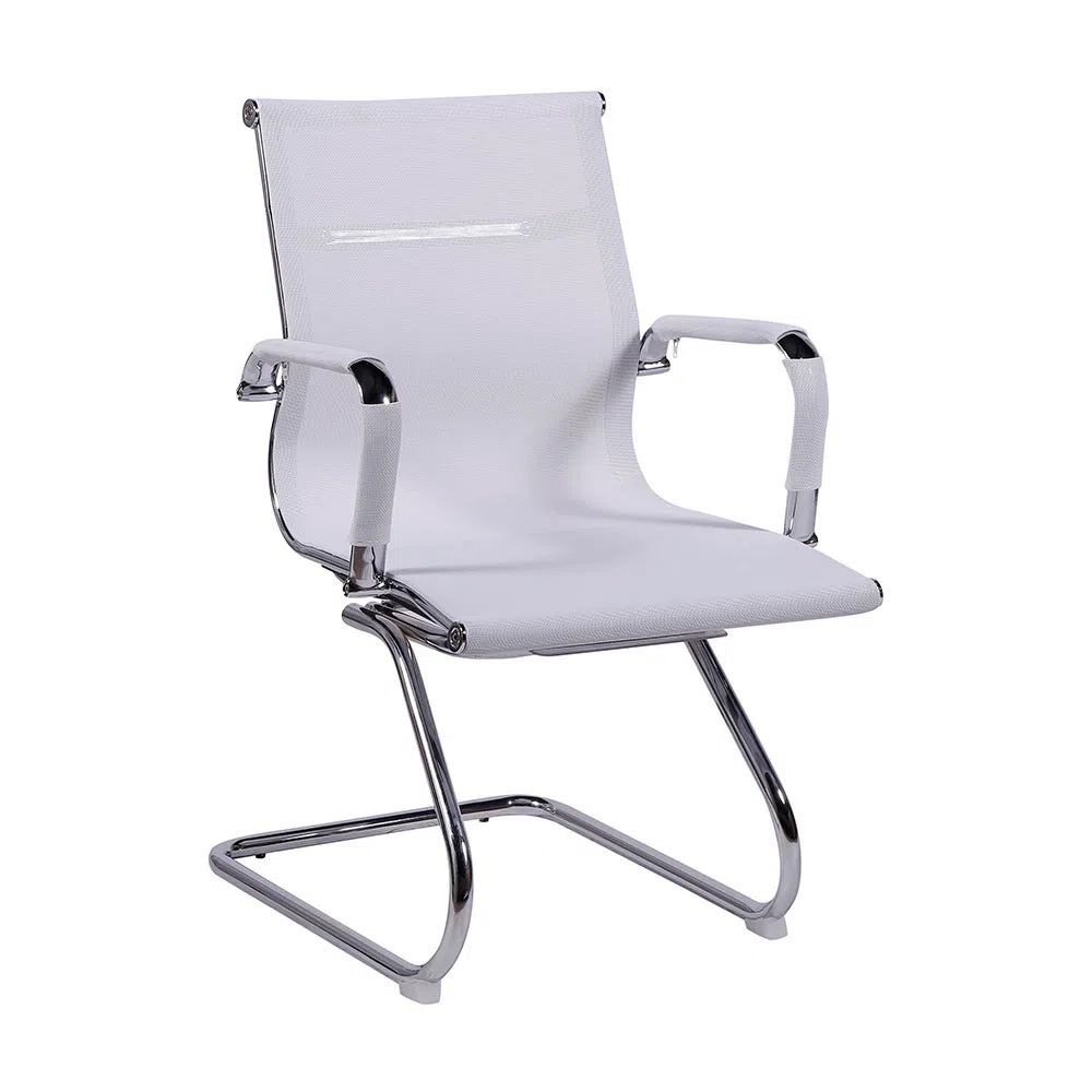Kit 10 Cadeiras Fixa Escritório Esteirinha Eames Tela Branca