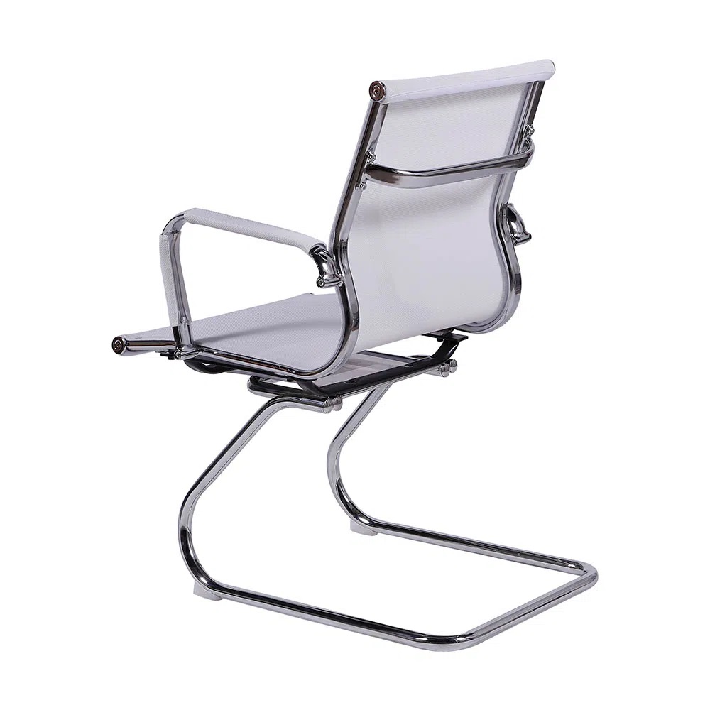 Kit 10 Cadeiras Fixa Escritório Esteirinha Eames Tela Branca