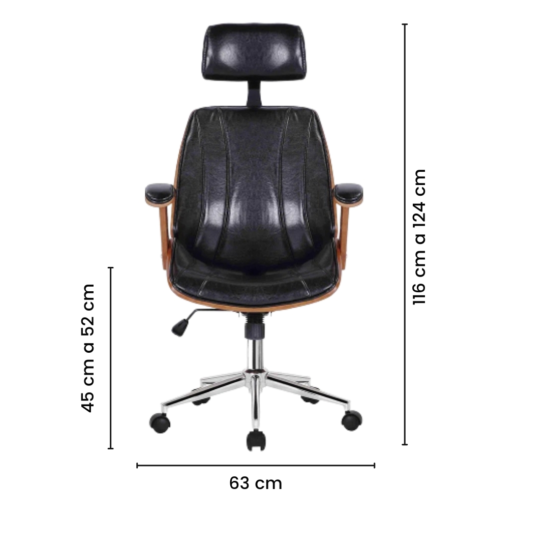 Kit 10 Cadeiras de Escritório Lisboa Presidente Office Preta