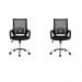 Kit 2 Cadeiras Giratórias Ergonômicas Escritório Preta
