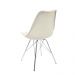 Kit 2 Cadeiras Leda Tower Estofada Nude Eames Cromado