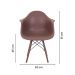 Kit 2 Cadeiras de Jantar Braço Eames Eiffel Marrom Color