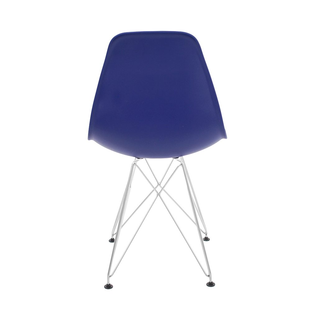 Kit 2 Eiffel Eames Azul Marinho Ferro Cromado