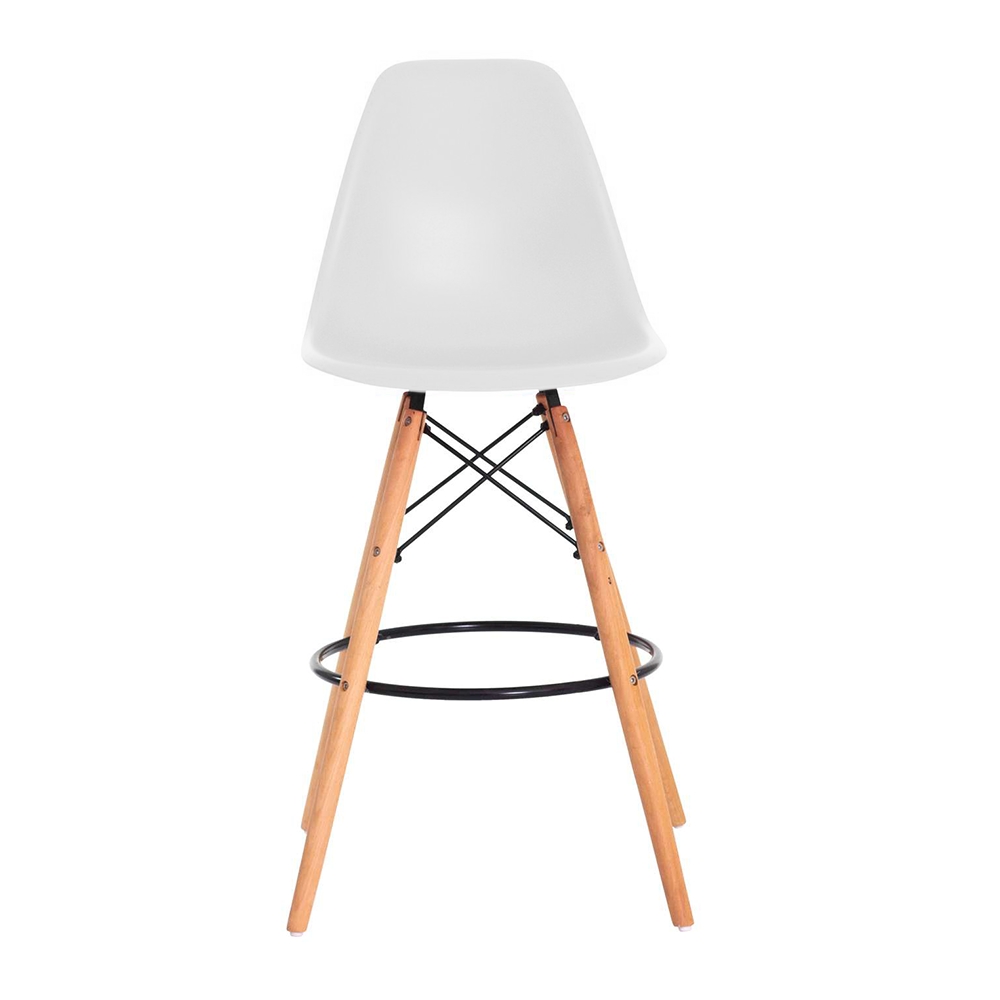 Kit 3 Banquetas Design Eiffel Eames Branca