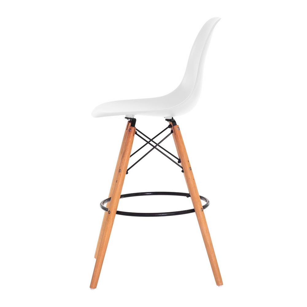 Kit 3 Banquetas Design Eiffel Eames Branca