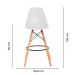 Kit 3 Banquetas Design Eiffel Eames Branca
