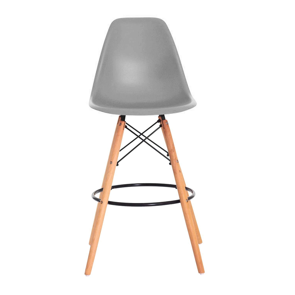 Kit 3 Banquetas Design Eiffel Eames Cinza