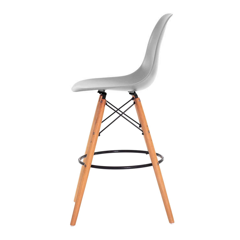 Kit 3 Banquetas Design Eiffel Eames Cinza