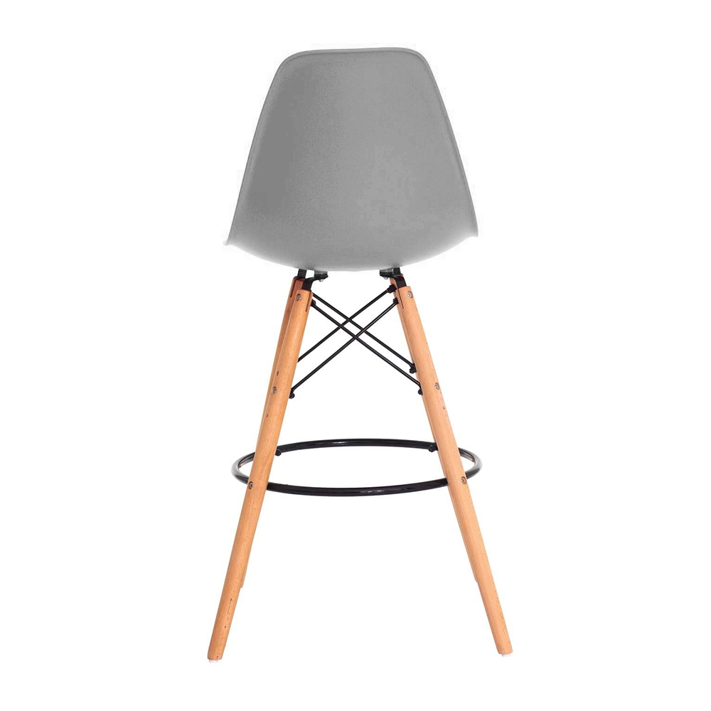 Kit 3 Banquetas Design Eiffel Eames Cinza