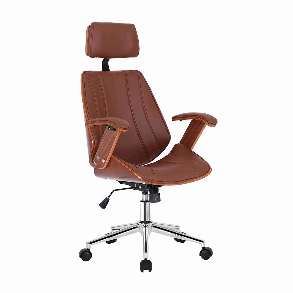 Kit 5 Cadeiras de Escritório Lisboa Presidente Office Café