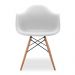 Kit 6 Cadeiras De Jantar Com Braço Eames Daw Wood Daw Branca