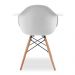 Kit 6 Cadeiras De Jantar Com Braço Eames Daw Wood Daw Branca
