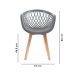 Kit 6 Cadeiras Design Eames Wood Web Cinza