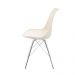 Kit 6 Cadeiras Leda Tower Estofada Nude Eames Cromado