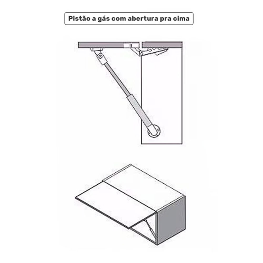 Armário Aéreo Geladeira e Lavanderia 1 Porta 0,60m MDF BP Branco TX - SSX Multicoisas