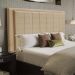 Cabeceira Opala Cama Box Casal 140cm Linho Bege Dourado - SSX Multicoisas