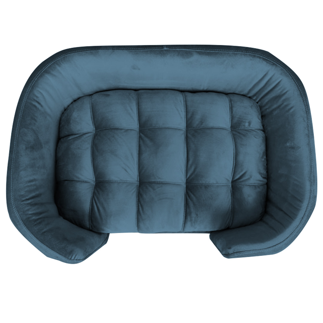 Cama Pet Poltrona Hannah Luxo Suede Azul Marinho - SSX Multicoisas