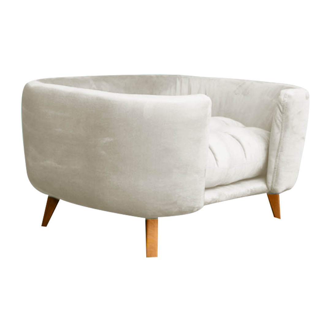 Cama Pet Poltrona Hannah Luxo Suede Bege - SSX Multicoisas