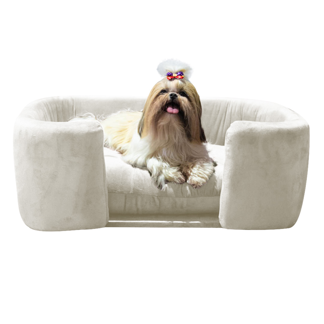 Cama Pet Poltrona Hannah Luxo Suede Bege - SSX Multicoisas