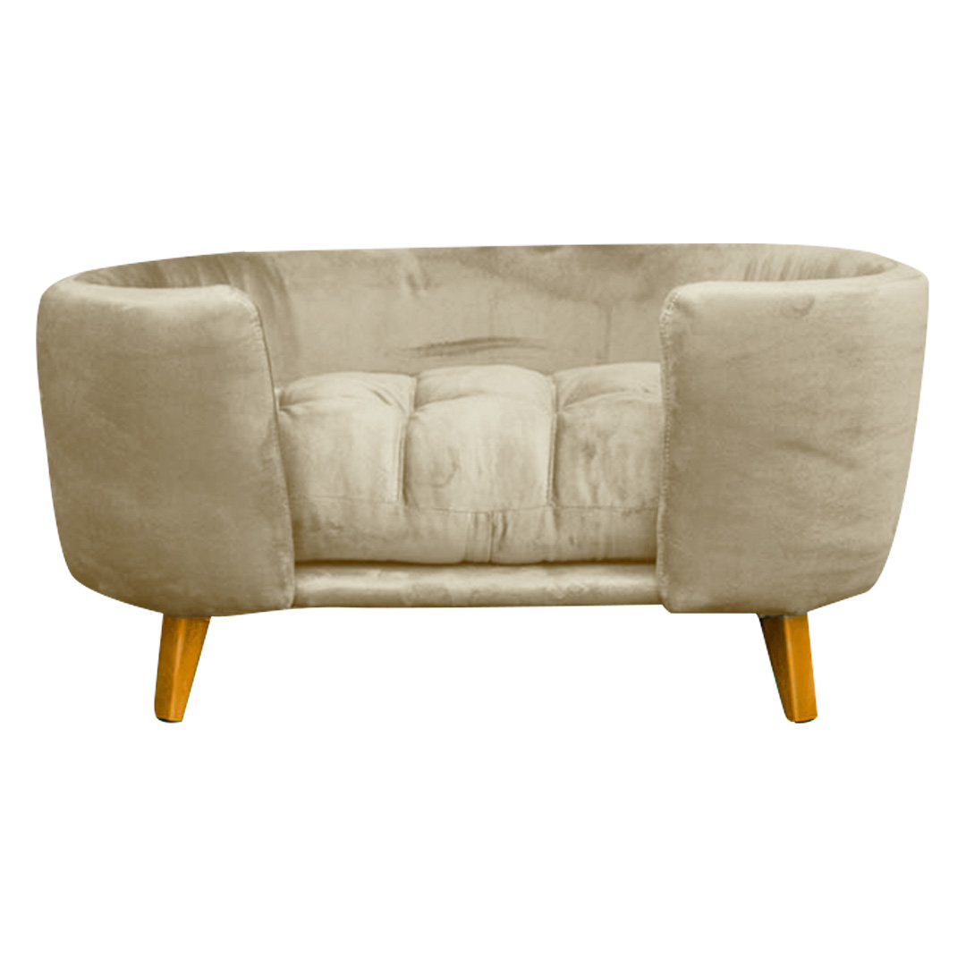Cama Pet Poltrona Hannah Luxo Suede Capuccino - SSX Multicoisas