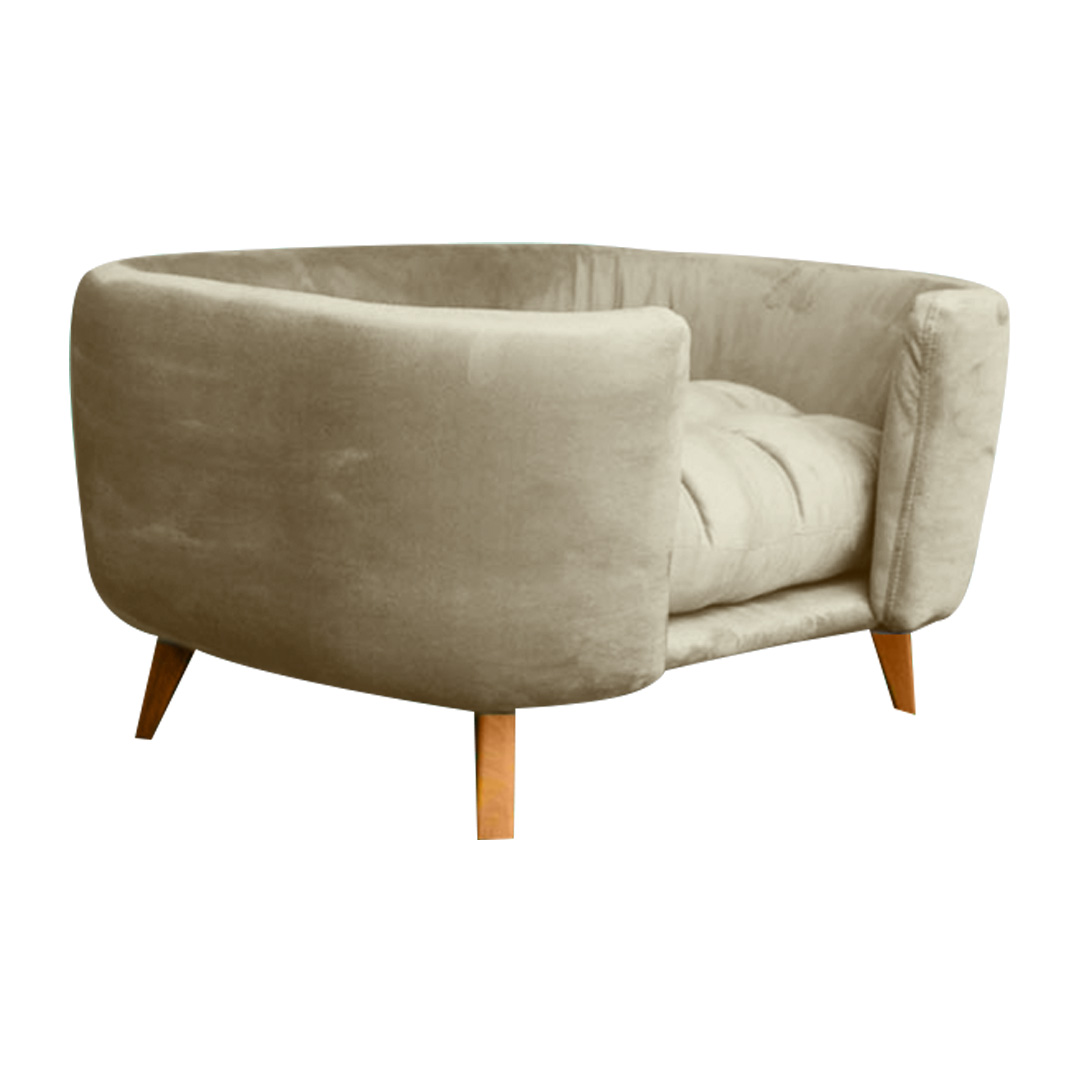 Cama Pet Poltrona Hannah Luxo Suede Capuccino - SSX Multicoisas
