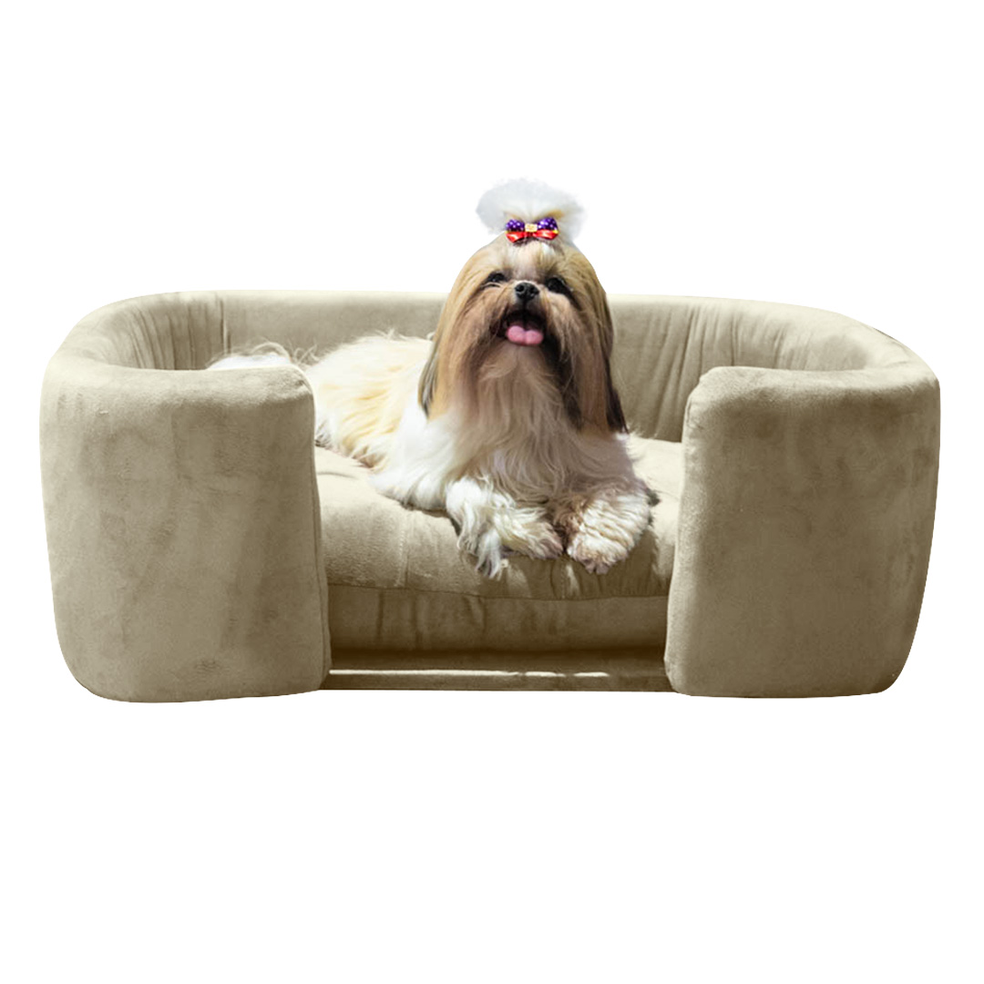 Cama Pet Poltrona Hannah Luxo Suede Capuccino - SSX Multicoisas