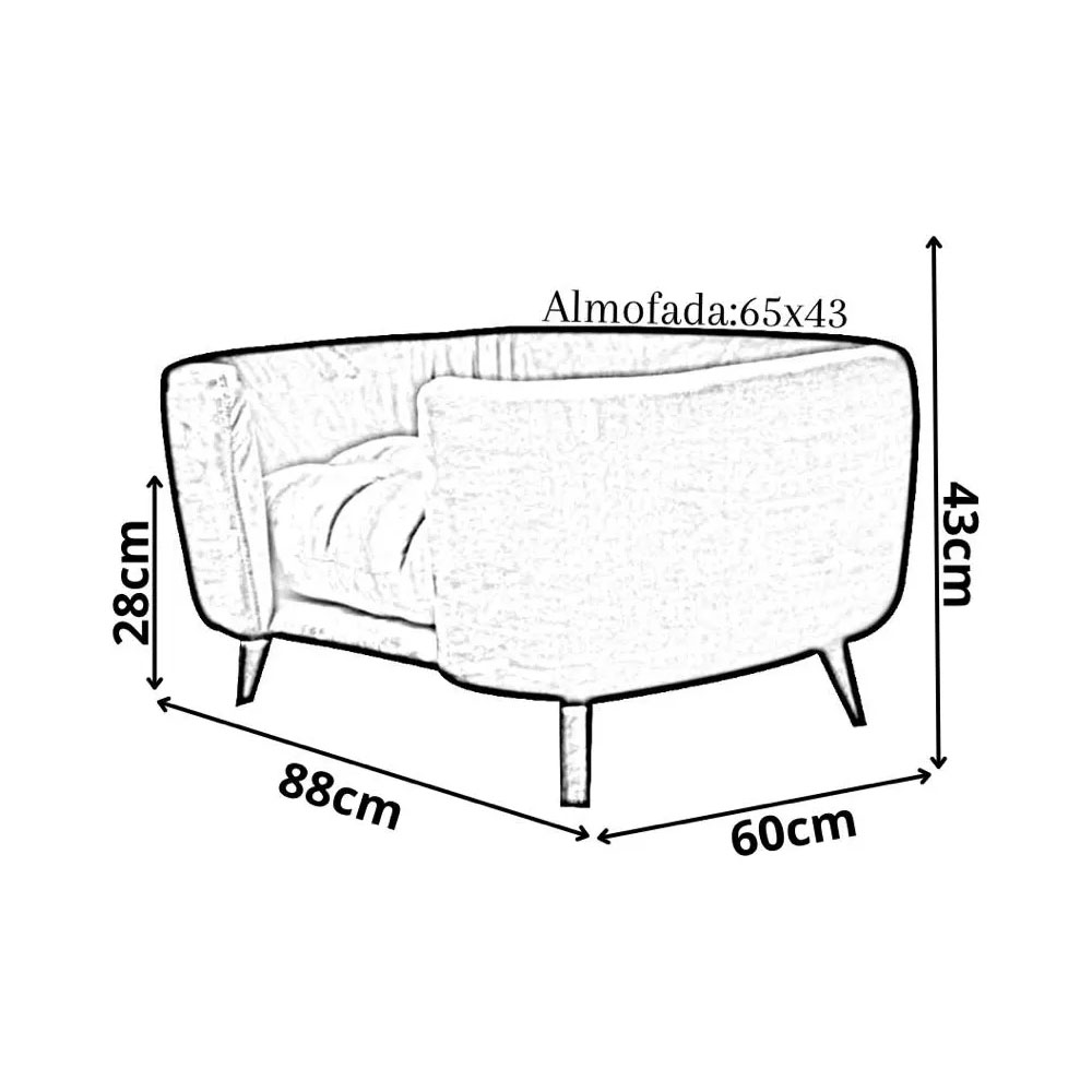 Cama Pet Poltrona Hannah Luxo Suede Capuccino - SSX Multicoisas