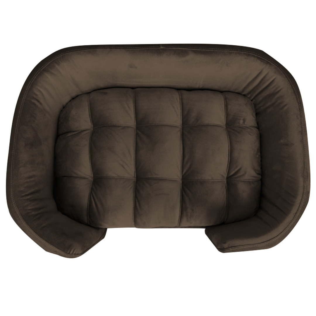 Cama Pet Poltrona Hannah Luxo Suede Marrom - SSX Multicoisas