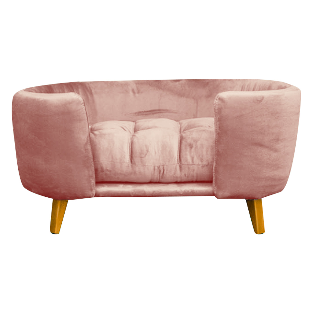 Cama Pet Poltrona Hannah Luxo Suede Rose - SSX Multicoisas