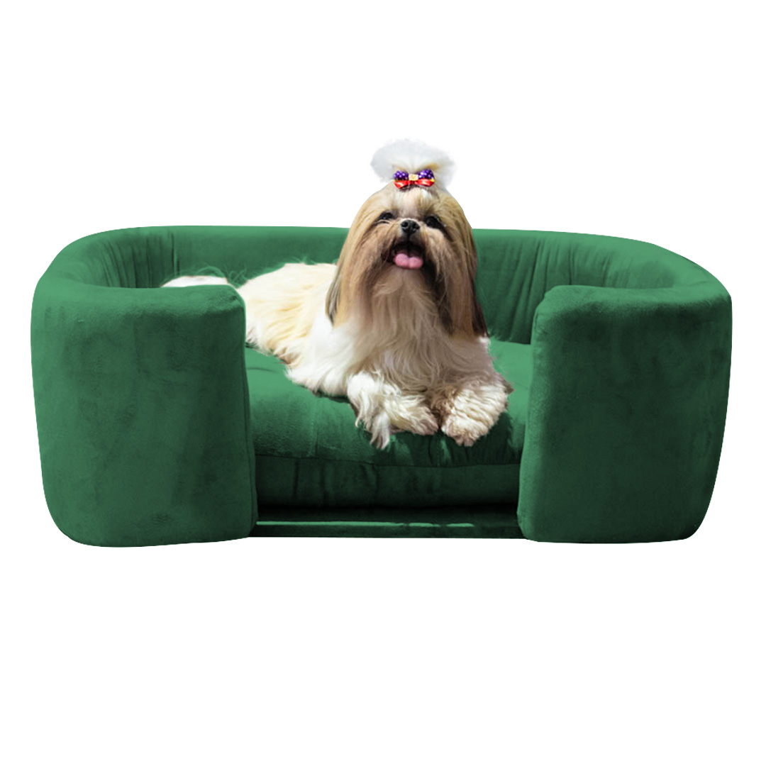 Cama Pet Poltrona Hannah Luxo Suede Verde - SSX Multicoisas