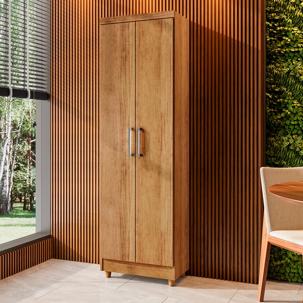 Armário Lavanderia Multiuso Anna 2 Portas Cedro - Saga Decor