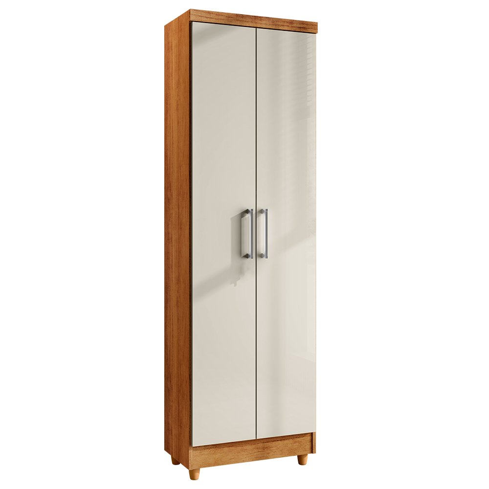 Armário Lavanderia Multiuso Anna 2 Portas Cedro Areia - Saga Decor