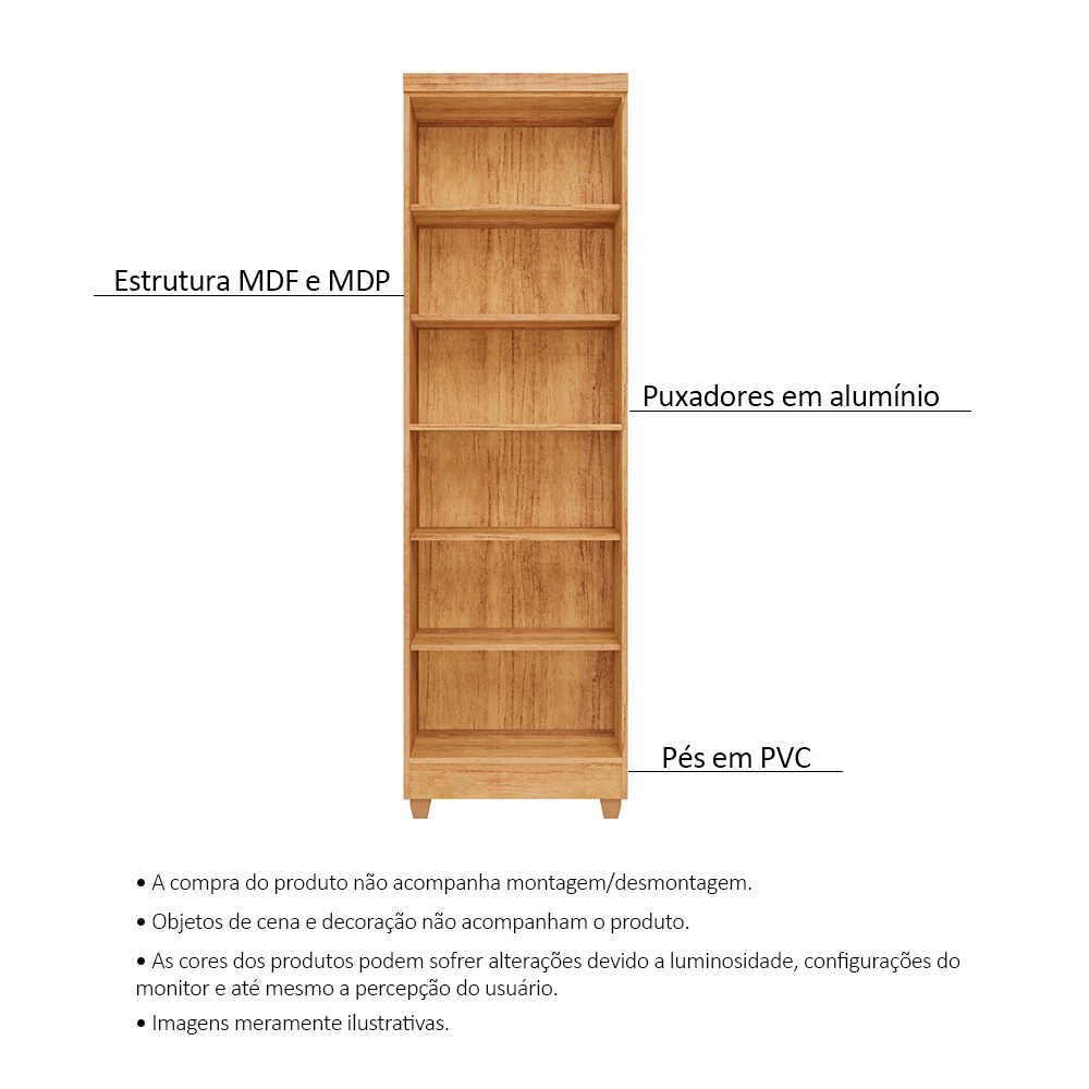 Armário Lavanderia Multiuso Isabela 2 Portas Cedro - Saga Decor