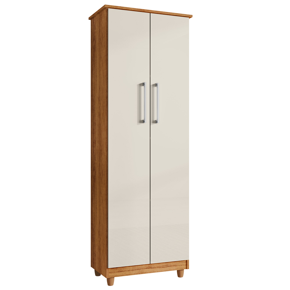Armário Lavanderia Multiuso Nina 2 Portas Cedro Areia - Saga Decor